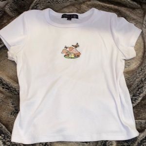 Cap sleeve cropped tee